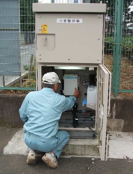 給水栓の水質管理の写真